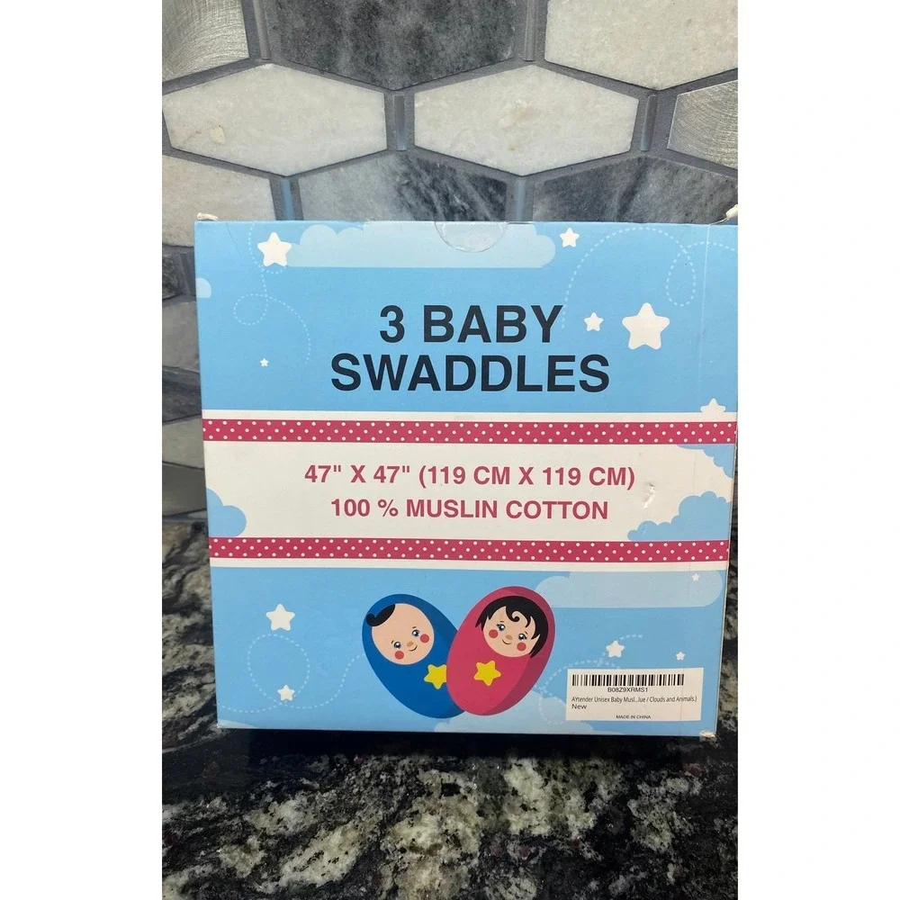 3 Pack 100% Muslin Cotton 47